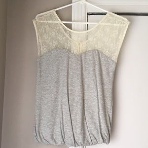 Forever 21 Short Sleeved Top with Lace Detail